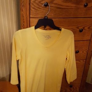 Life brand yellow 3/4 top